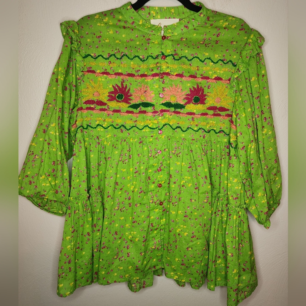Layerz clothing embroidered blouse
